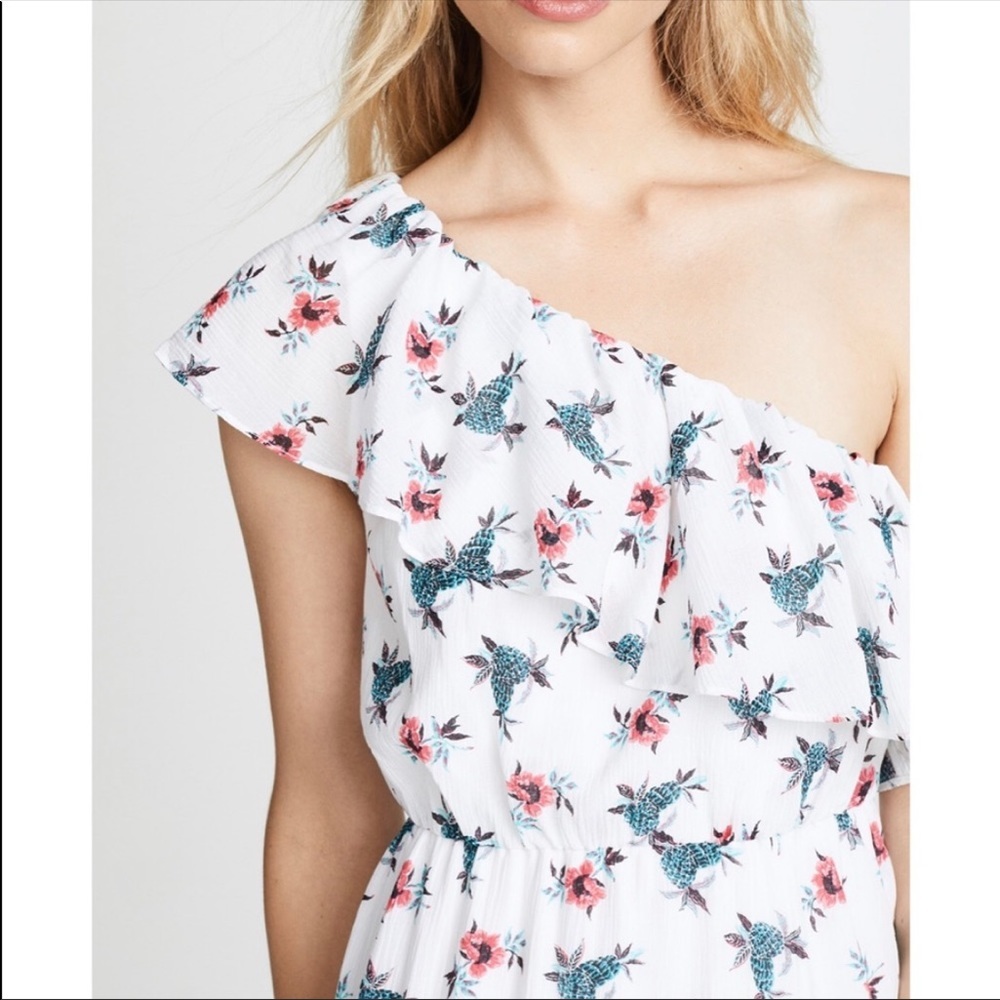 Club Monaco ~ Kellbee One-shoulder Dress Pineapple Print Size 0